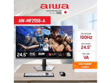 Màn hình Full HD AIWA AW-MF2558-A 25inch/VA/100hz - Thiết kế hiện đại, Bảo hành 36 Tháng.