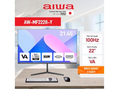 Màn hình Full HD  AIWA AW-MF2228-Y 22inch/100hz/VA/5Ms Chân Y - BH 36 tháng.