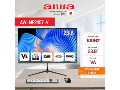 Màn hình Full HD AIWA AW-MF2457-V 24inch | 100Hz | VA | 2ms – Chân Y hiện đại | Bảo hành 36 tháng