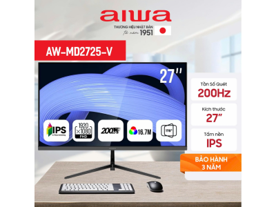 Màn hình máy tính Aiwa 27inch IPS FullHD 200Hz - AW-MD2725-V - Độ Phân Giải Cao, Chi Tiết Sắc Nét